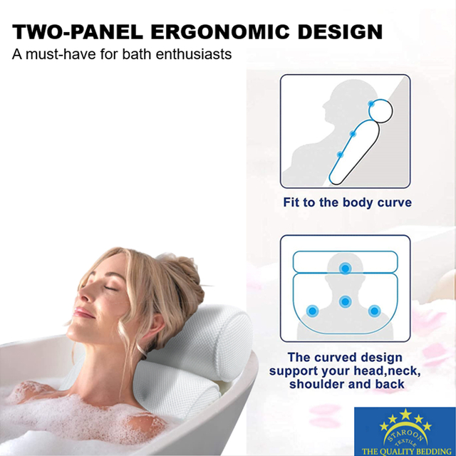 BATH PILLOW SPA BATHTUB CUSHION HEAD 
