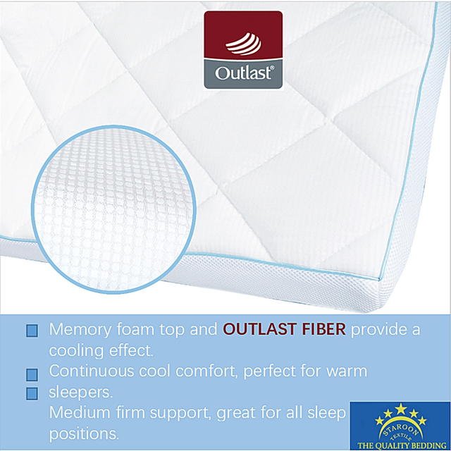 OUTLAST MEMORY FOAM MATTRESS PAD 